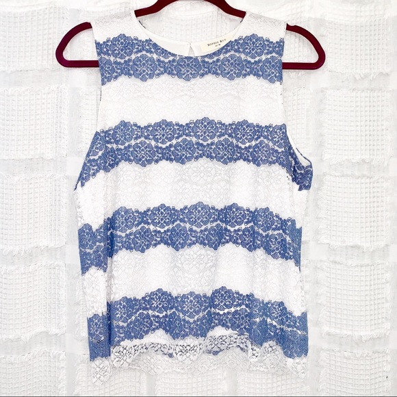 Sophie Rue Tops - SALE 3/$20 Sophie Rue blue and white lace top M